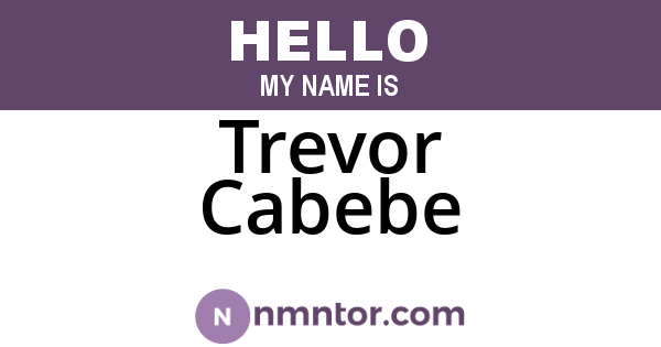 Trevor Cabebe