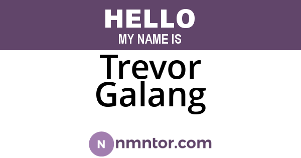 Trevor Galang