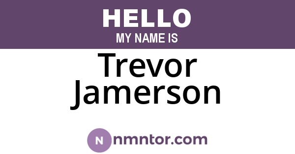 Trevor Jamerson