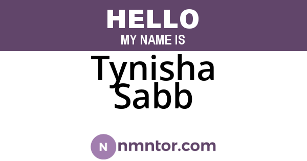 Tynisha Sabb