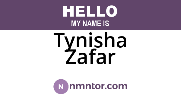Tynisha Zafar