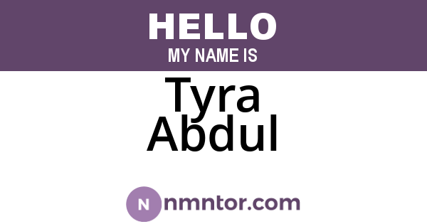 Tyra Abdul