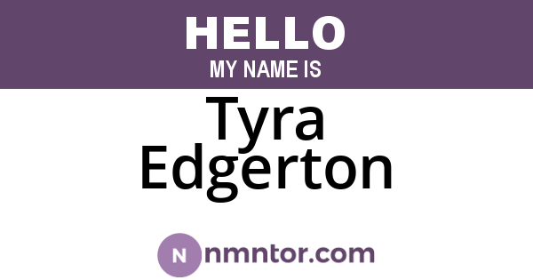 Tyra Edgerton
