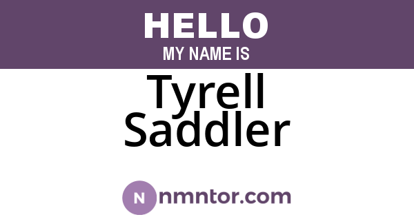 Tyrell Saddler