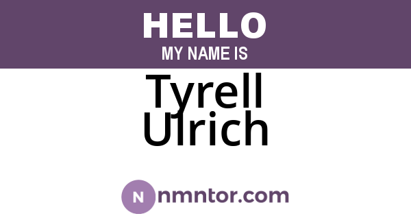 Tyrell Ulrich