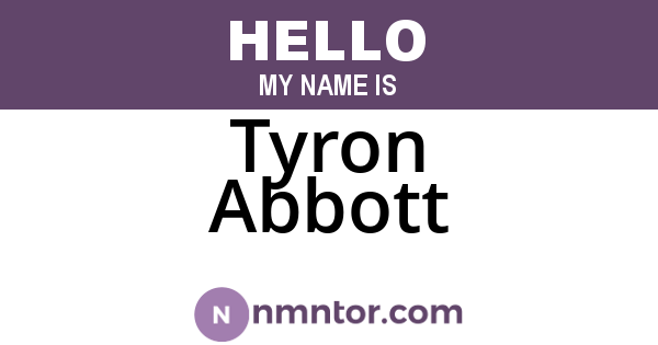 Tyron Abbott