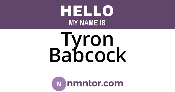 Tyron Babcock
