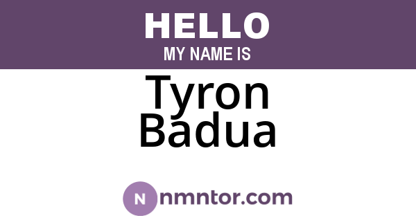 Tyron Badua