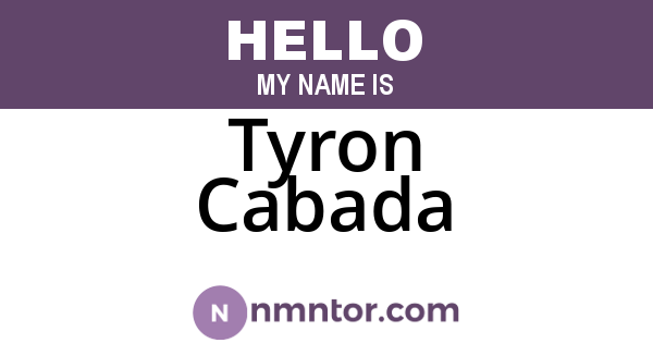 Tyron Cabada