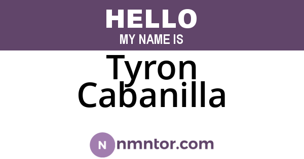 Tyron Cabanilla