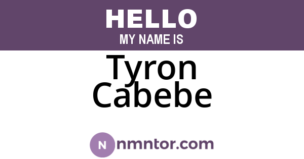 Tyron Cabebe