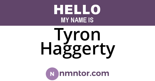Tyron Haggerty