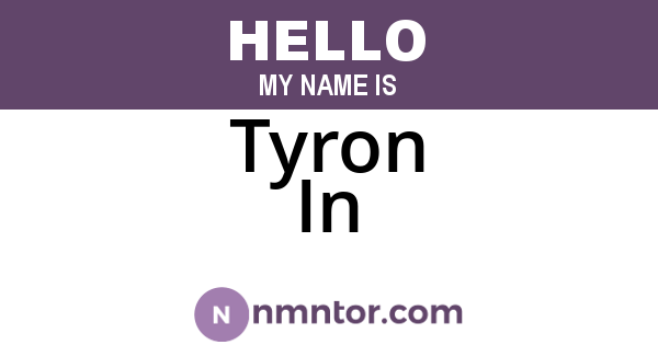 Tyron In