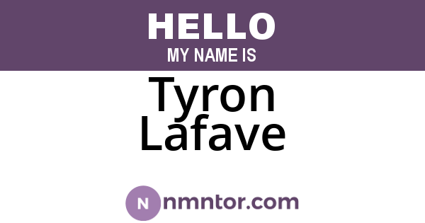 Tyron Lafave