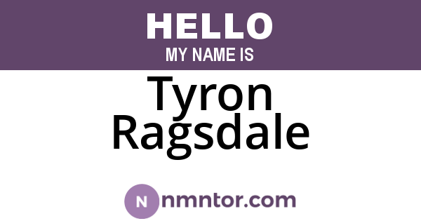 Tyron Ragsdale