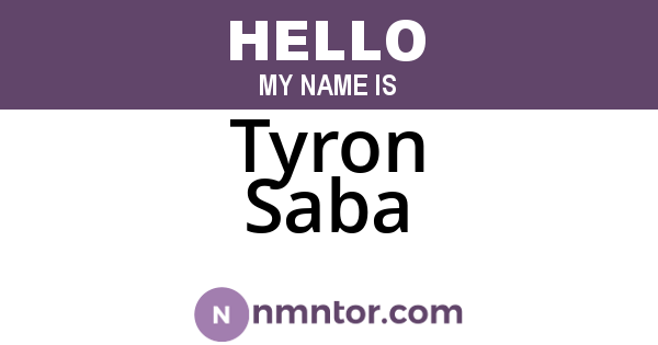 Tyron Saba