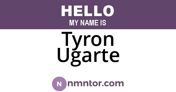 Tyron Ugarte