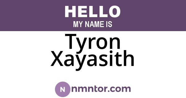 Tyron Xayasith