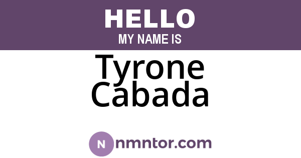 Tyrone Cabada