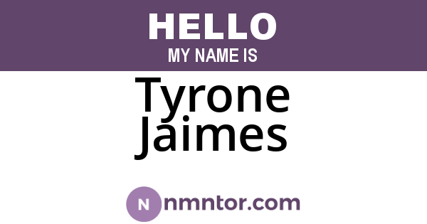 Tyrone Jaimes