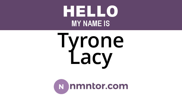 Tyrone Lacy