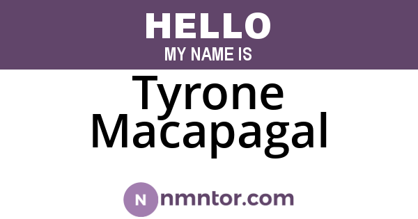 Tyrone Macapagal