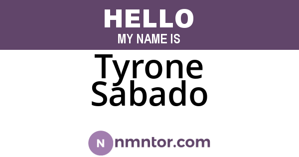 Tyrone Sabado