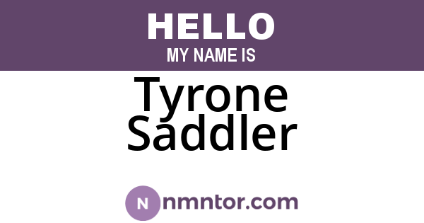 Tyrone Saddler