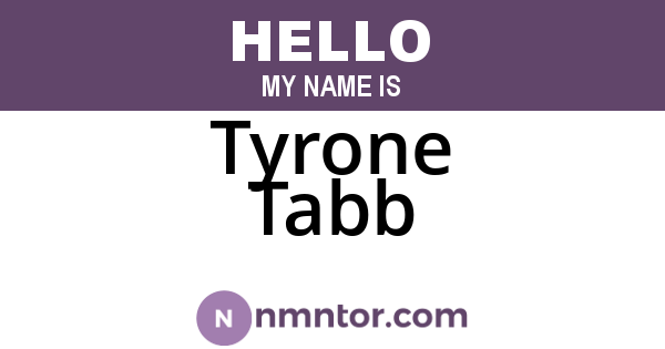 Tyrone Tabb