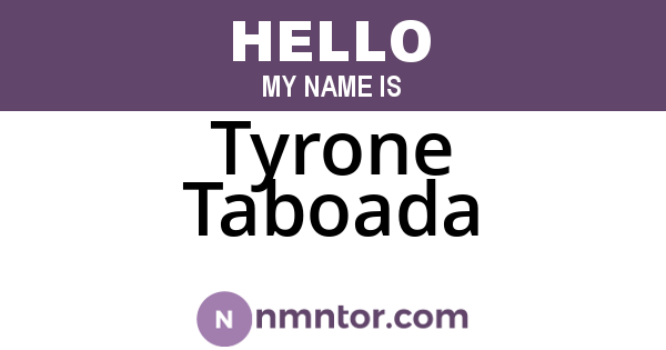 Tyrone Taboada