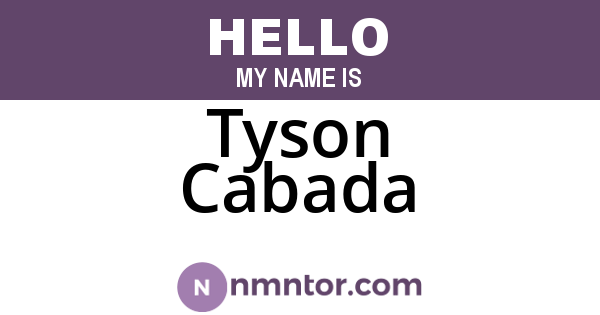 Tyson Cabada