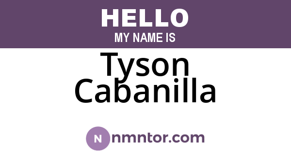 Tyson Cabanilla