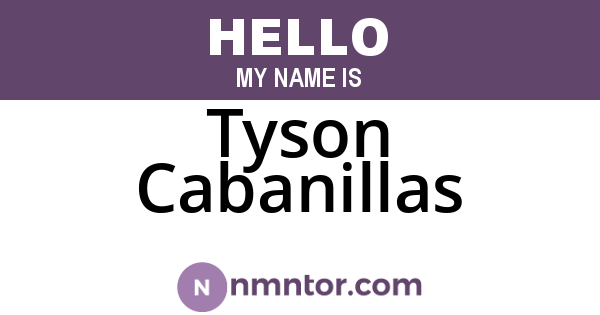 Tyson Cabanillas