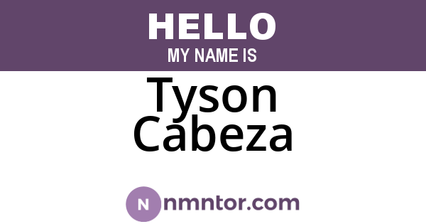 Tyson Cabeza