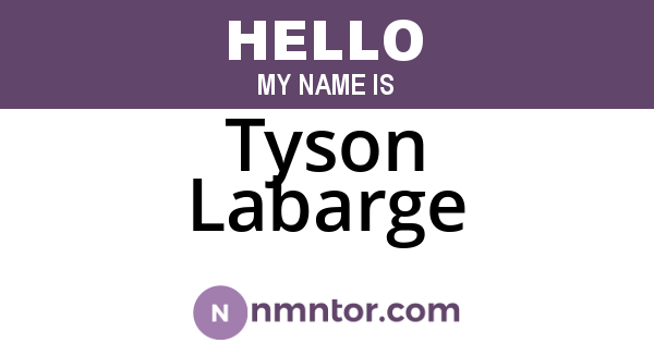 Tyson Labarge