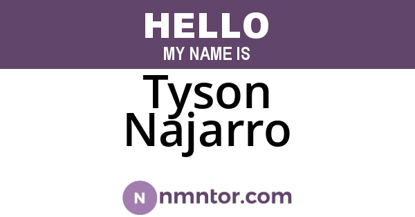 Tyson Najarro