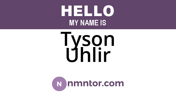 Tyson Uhlir