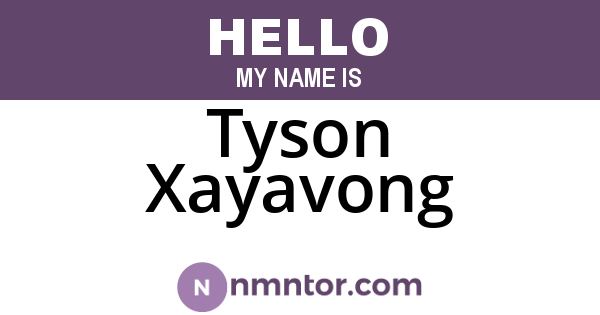 Tyson Xayavong