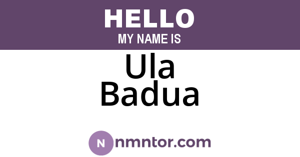 Ula Badua