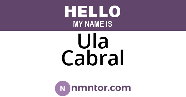 Ula Cabral