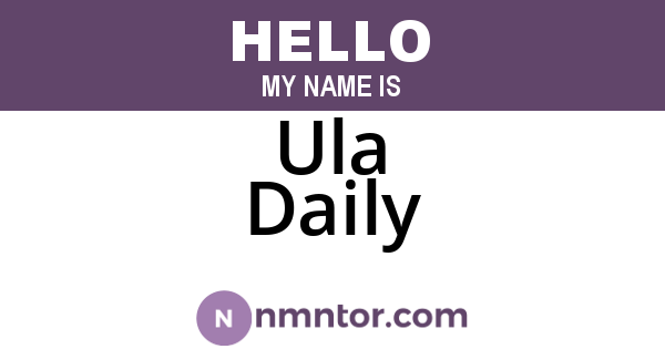 Ula Daily