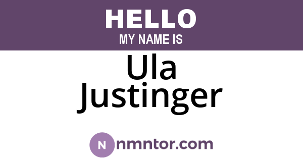 Ula Justinger