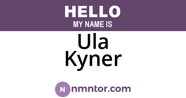 Ula Kyner