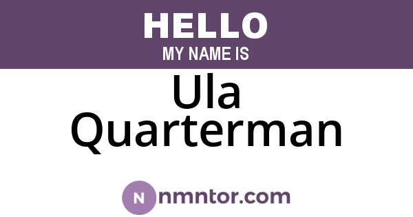 Ula Quarterman
