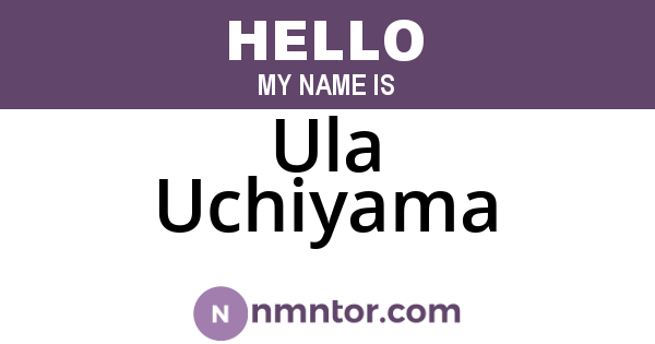 Ula Uchiyama
