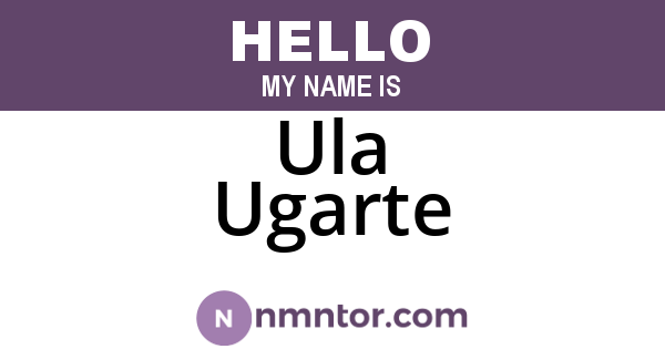 Ula Ugarte