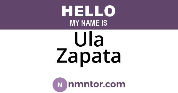 Ula Zapata