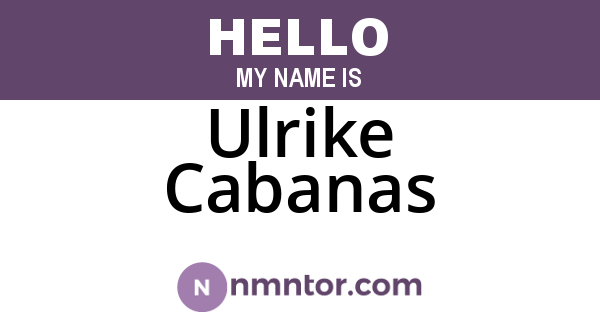 Ulrike Cabanas