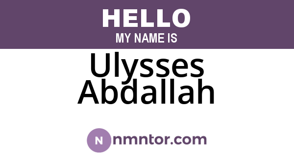 Ulysses Abdallah