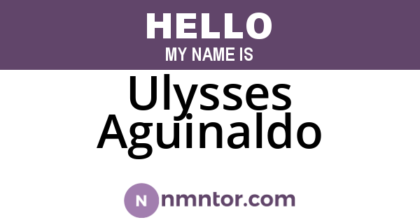 Ulysses Aguinaldo